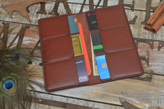 Leather Wallet Leather Card Holder Wallet Mens Wallet Etsy - image 0